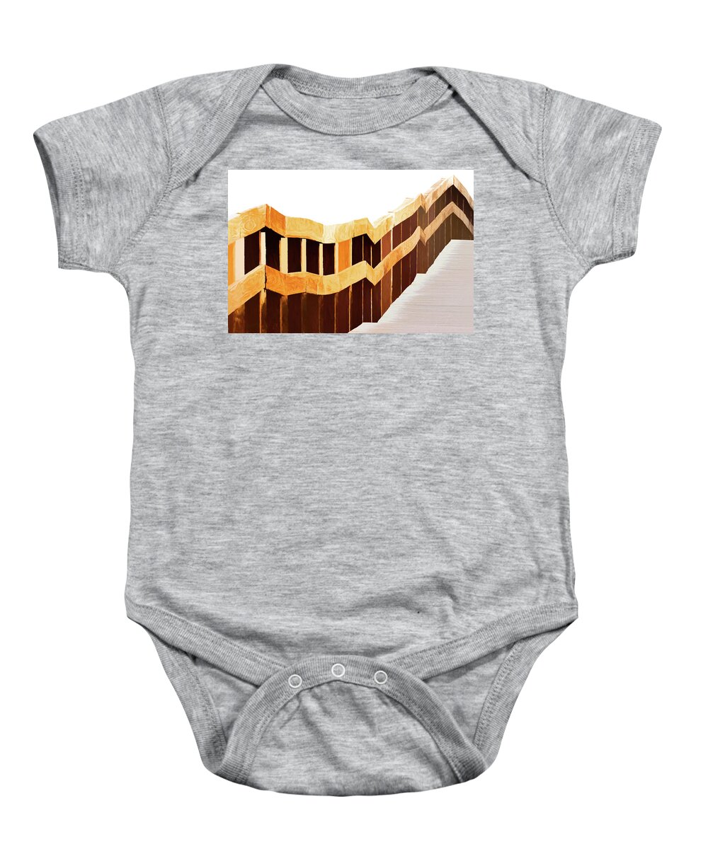 Abstract Baby Onesie featuring the photograph Onward - by Julie Weber