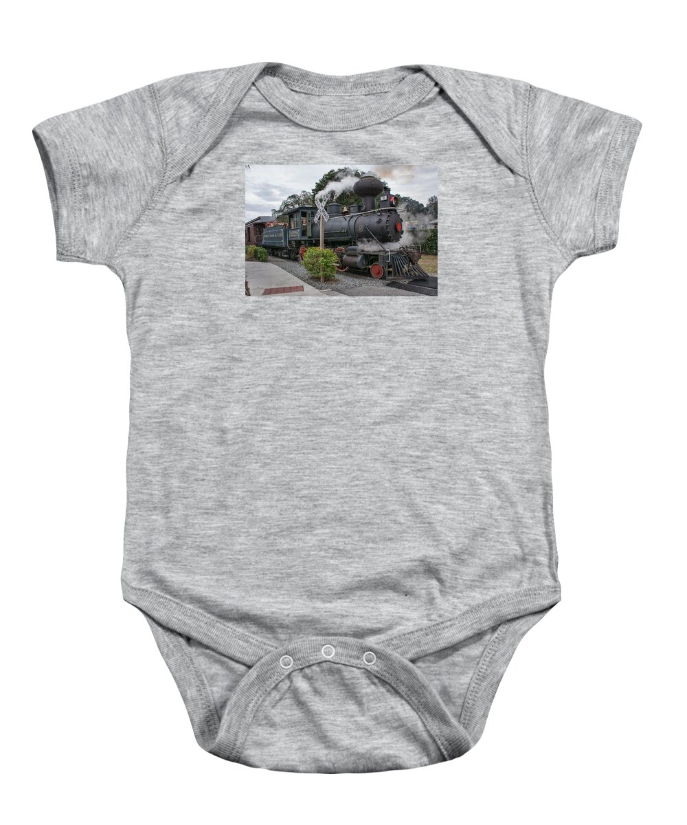 Te&g Baby Onesie featuring the photograph Movie Train by John Black