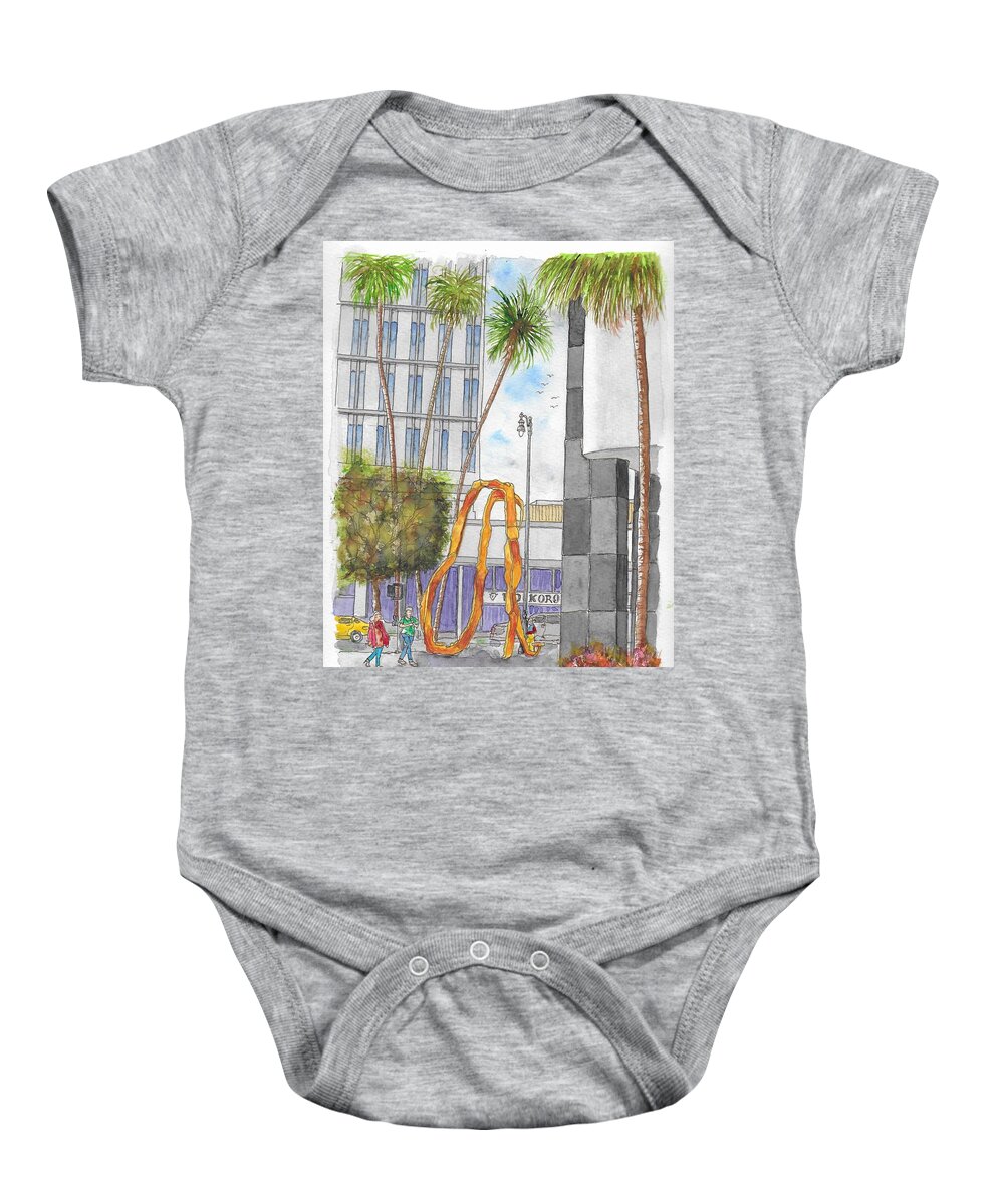 Franz West Baby Onesie featuring the painting The Inconscious, sculpture by Franz West in Beverly Hills, California by Carlos G Groppa