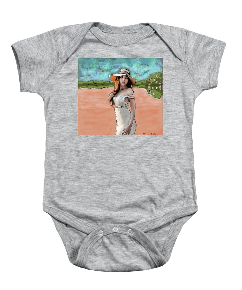Figure Baby Onesie featuring the digital art Out for a Stroll by Scott Bowlinger