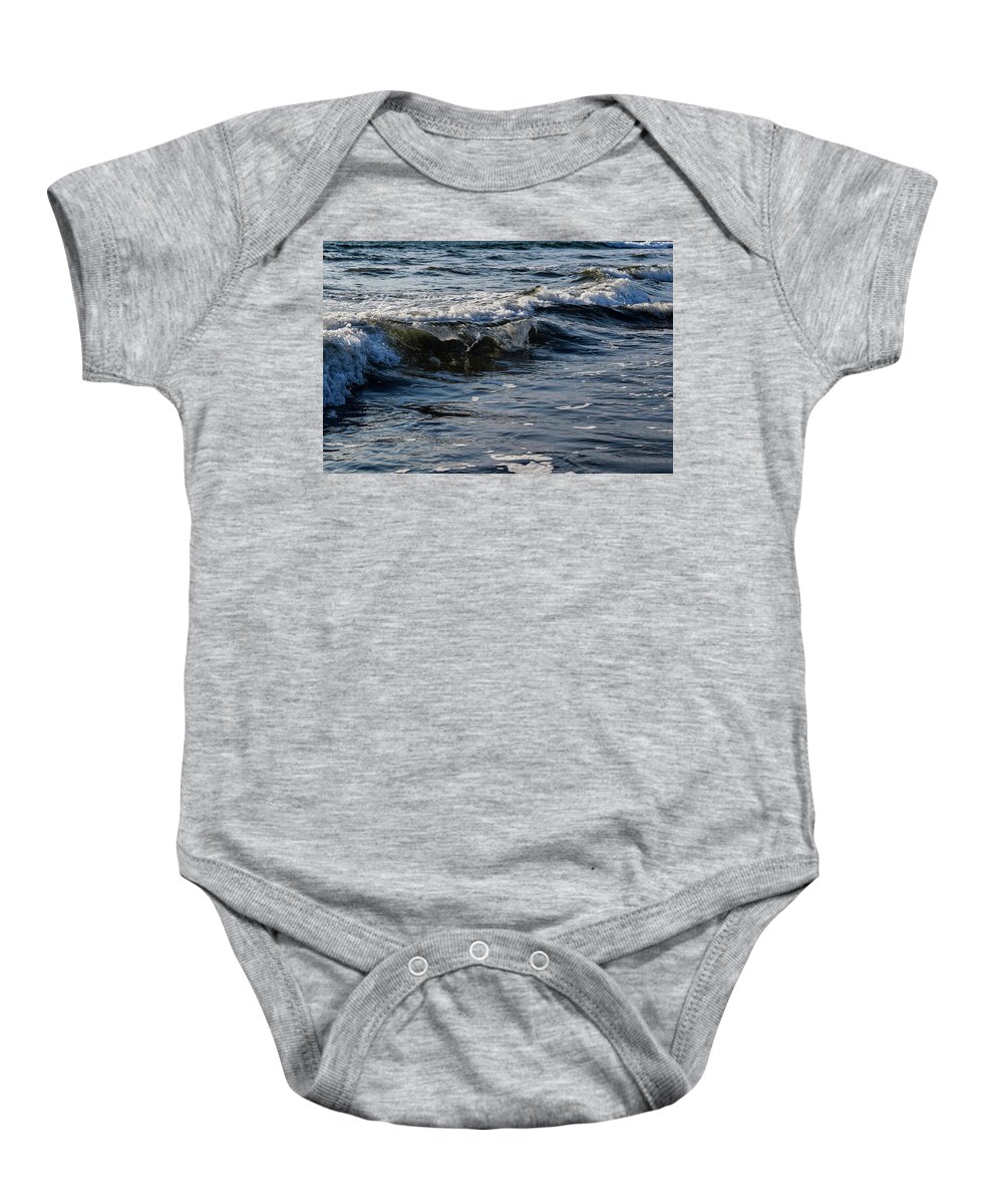Waves Baby Onesie featuring the photograph Pacific Waves by Nicole Lloyd