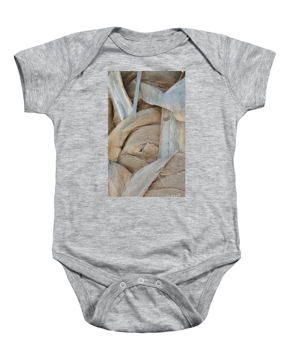 Palm Trunk Pattern Texture Baby Onesie featuring the photograph Palm Series 1-2 by J Doyne Miller