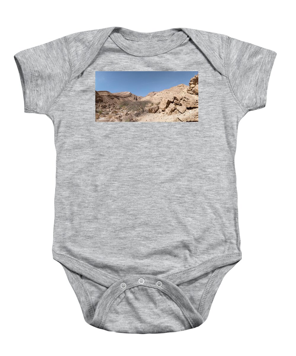 Nature Baby Onesie featuring the photograph Panorama on Genesis Land 03 by Arik Baltinester