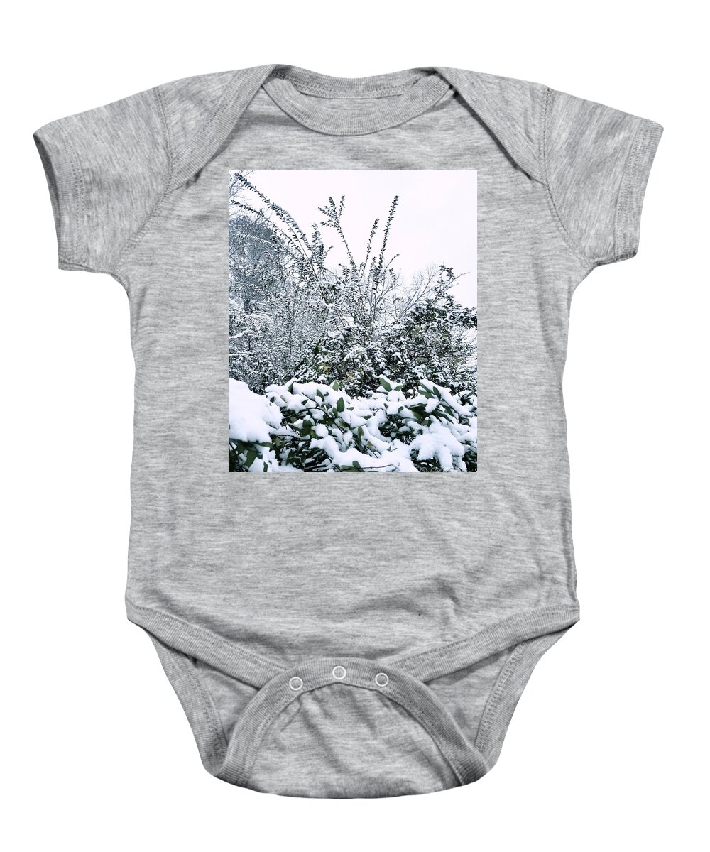 Snow Baby Onesie featuring the photograph Peaceful Moment by Rachel Hannah