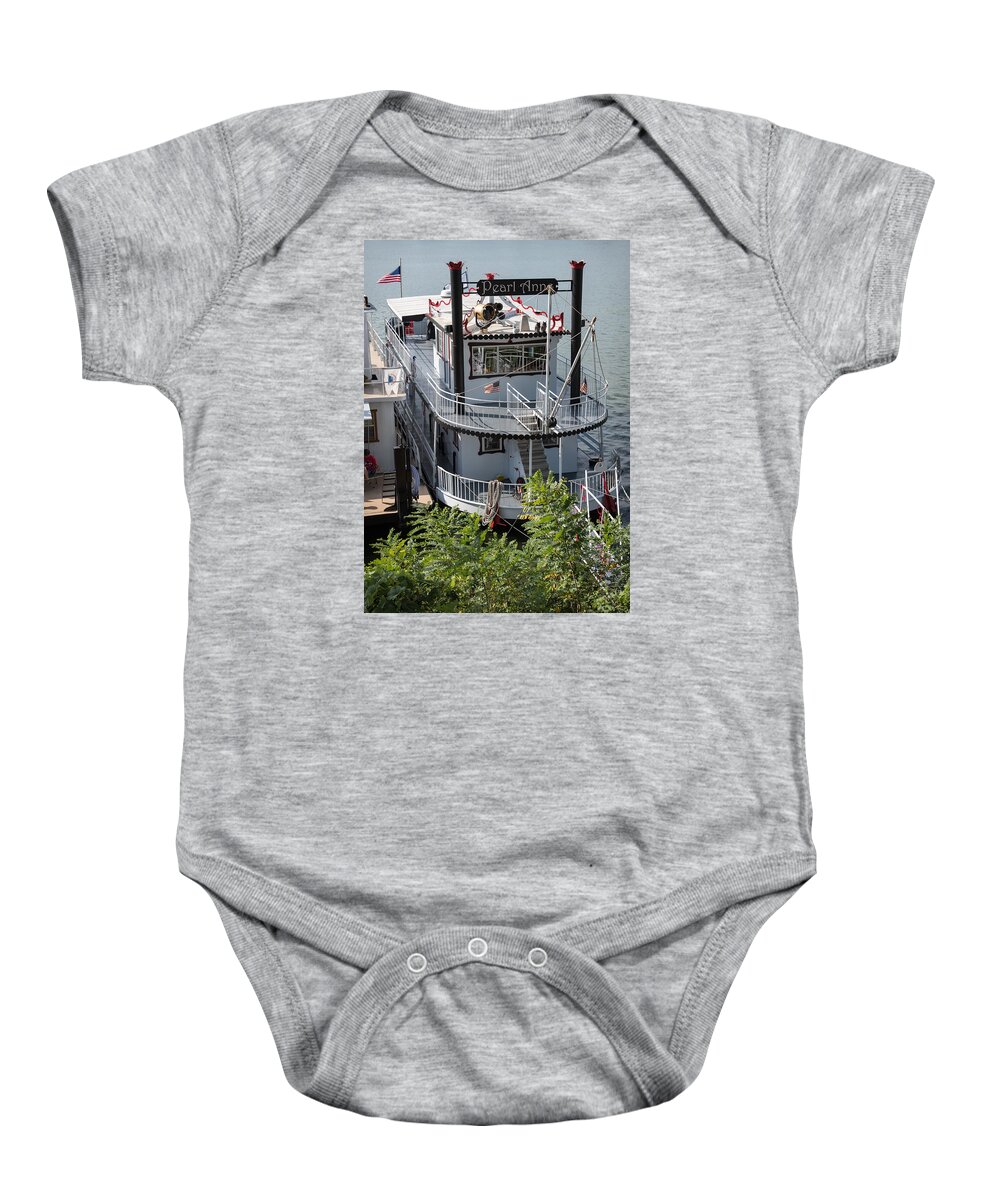 Pearl Anne Baby Onesie featuring the photograph Pearl Anne by Holden The Moment