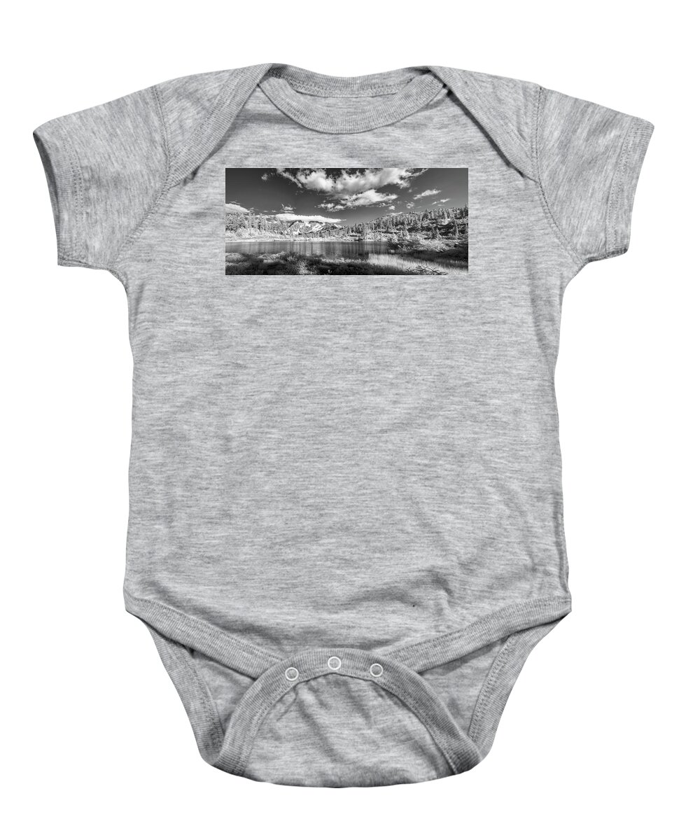 Mount Baker Baby Onesie featuring the photograph Perfect Lake at Mount Baker by Jon Glaser