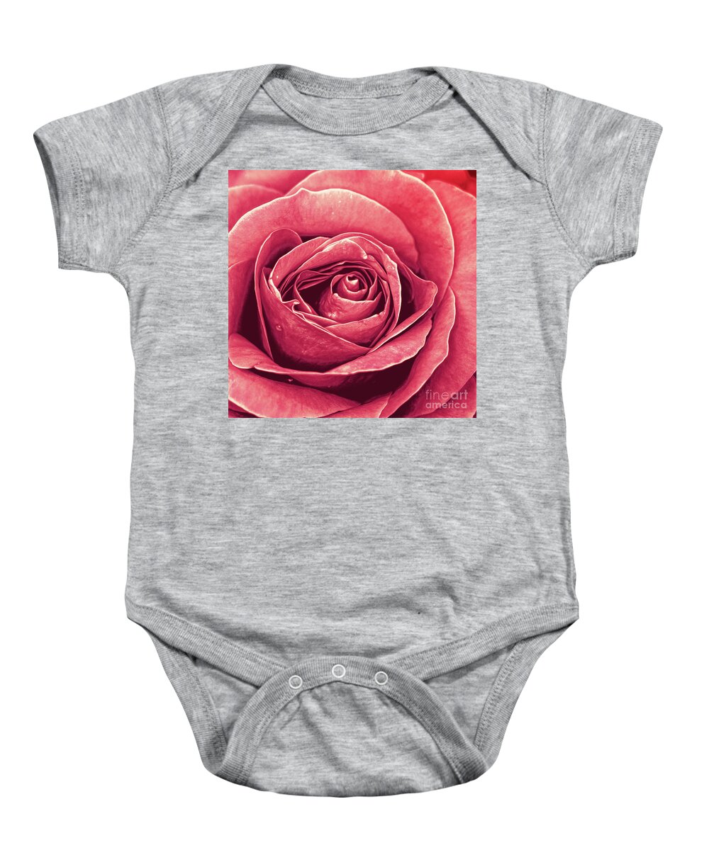 Flower Baby Onesie featuring the photograph Petals of A Rose by Phil Perkins