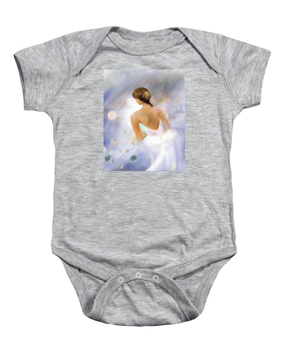 Woman Baby Onesie featuring the digital art Petals by Sand And Chi