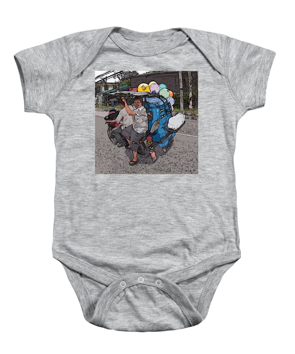 Philippines Baby Onesie featuring the painting Philippines 2762 Party Supplies by Rolf Bertram