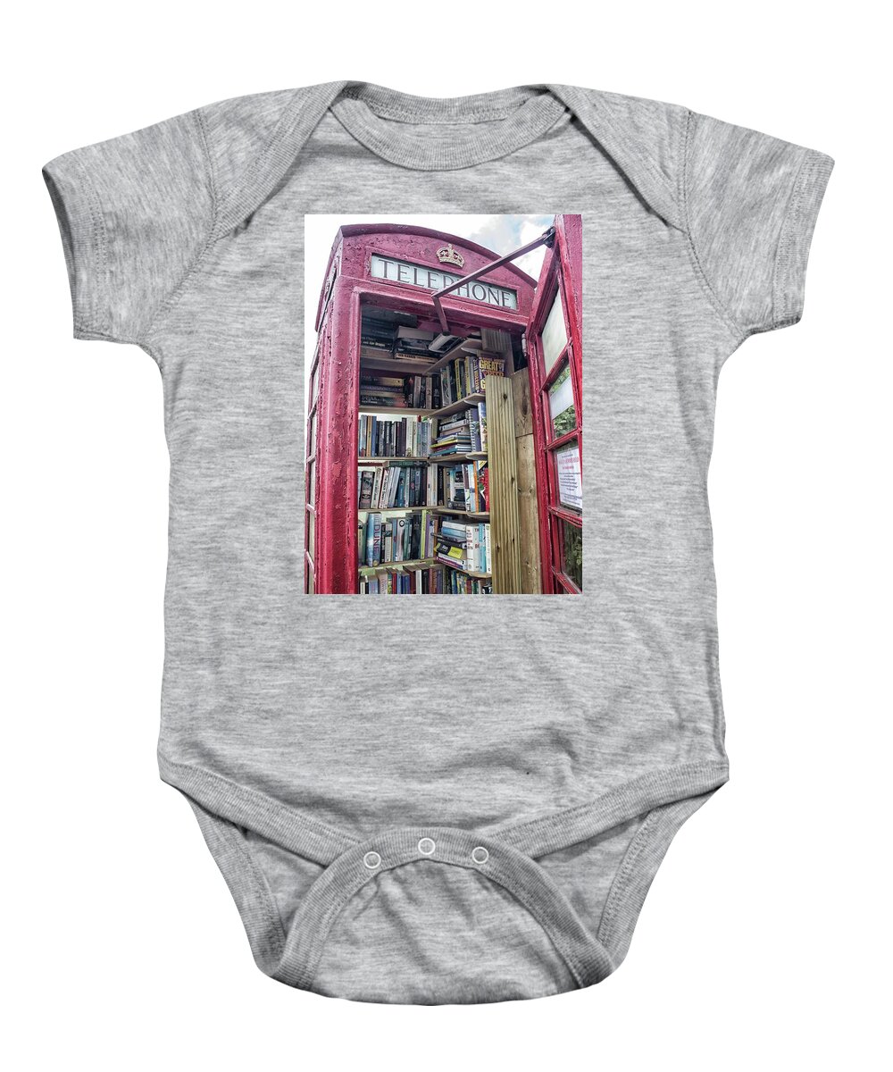 Phonebox Baby Onesie featuring the photograph Phone Book by Martin Newman