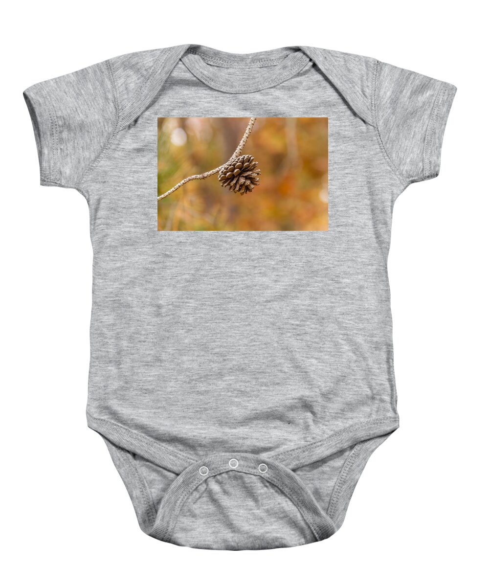 Conifer Cone Baby Onesie featuring the photograph Pine cone by SAURAVphoto Online Store