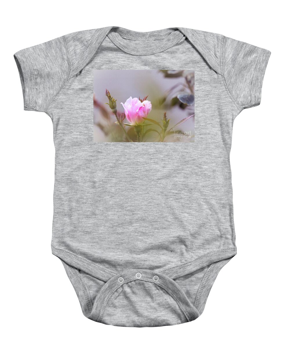 Closeup Baby Onesie featuring the photograph Pink by Todd Blanchard