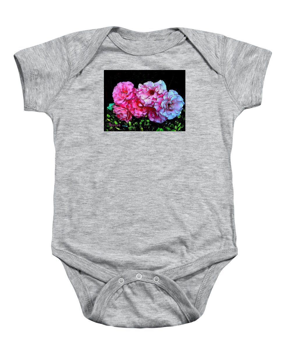 Roses Baby Onesie featuring the photograph Pink - White Roses by A L Sadie Reneau