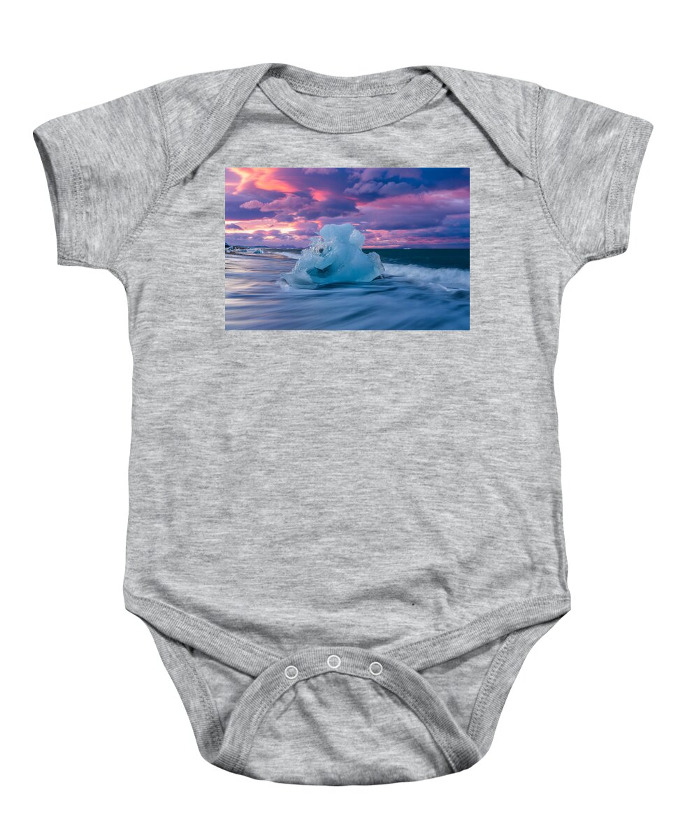 Iceland Baby Onesie featuring the photograph Poets Fire by Dustin LeFevre