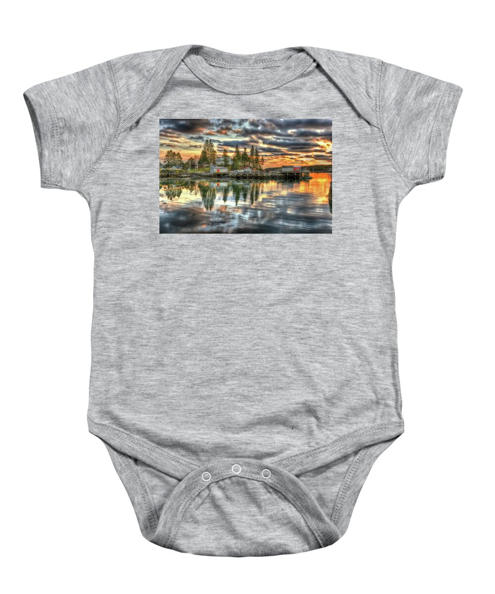 Landscape Baby Onesie featuring the photograph Port Clyde Majesty by Jeff Cooper