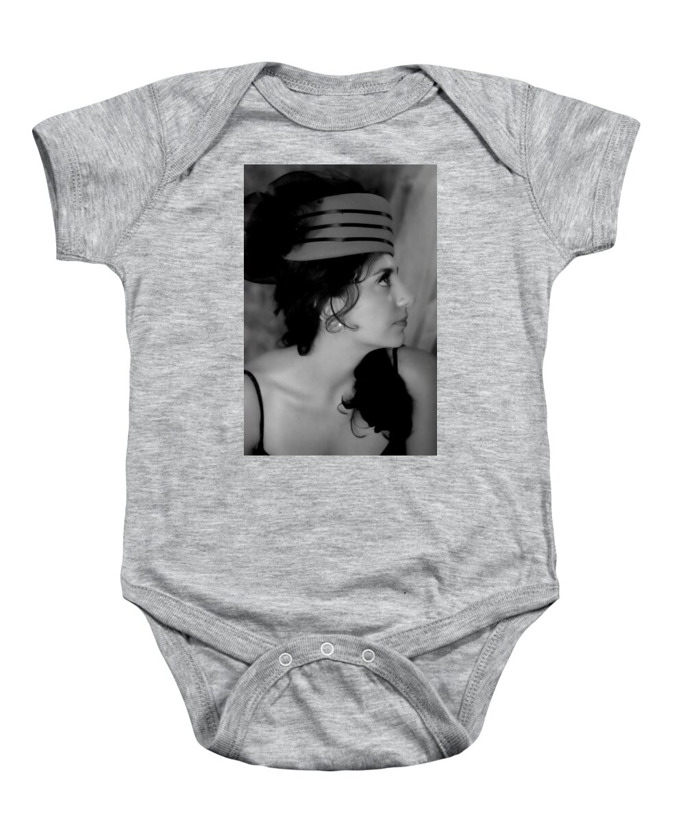 Portrait Baby Onesie featuring the photograph Portrait Of A Lady by Donna Blackhall