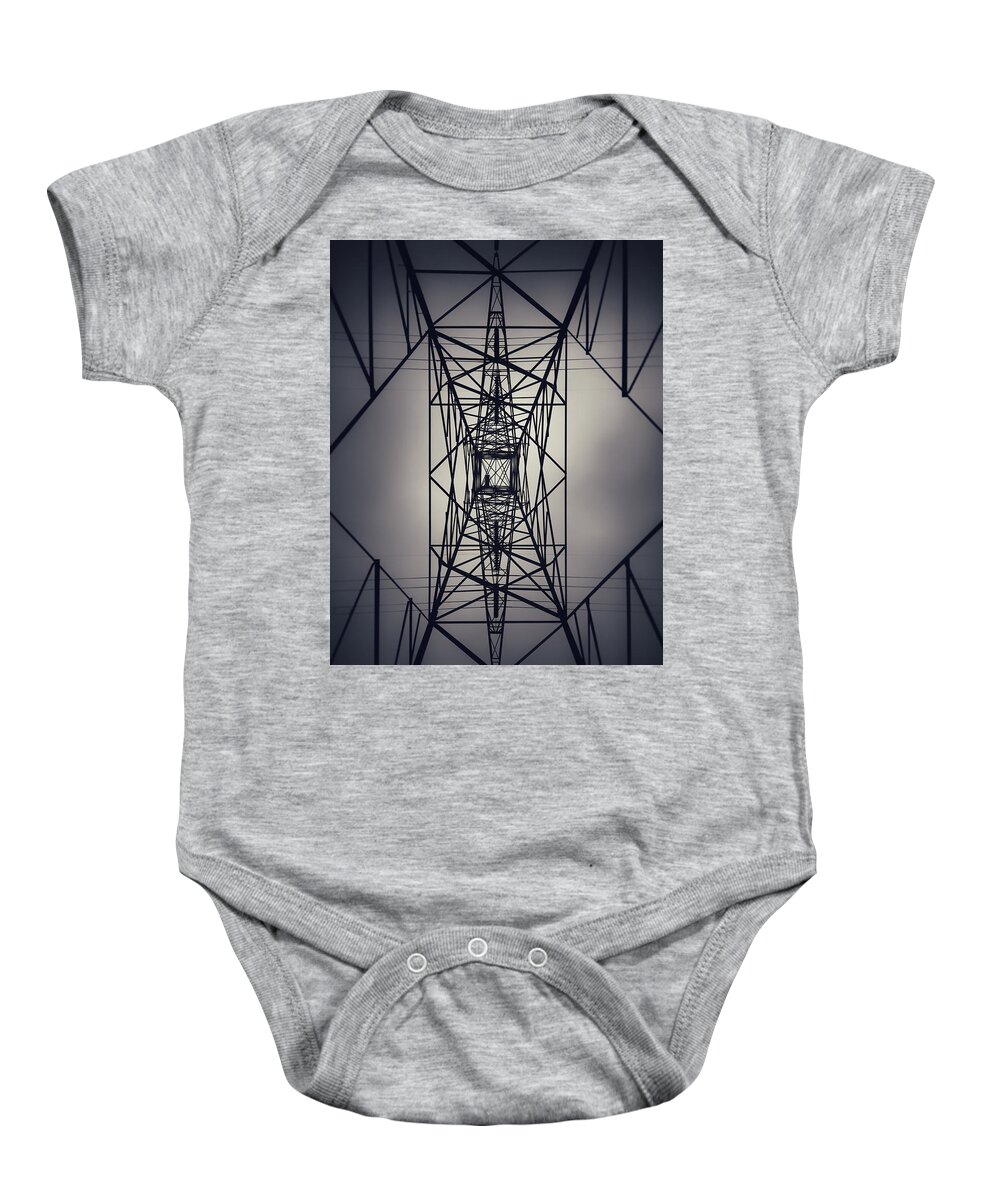 Electric Baby Onesie featuring the photograph Power Above by Nathan Little