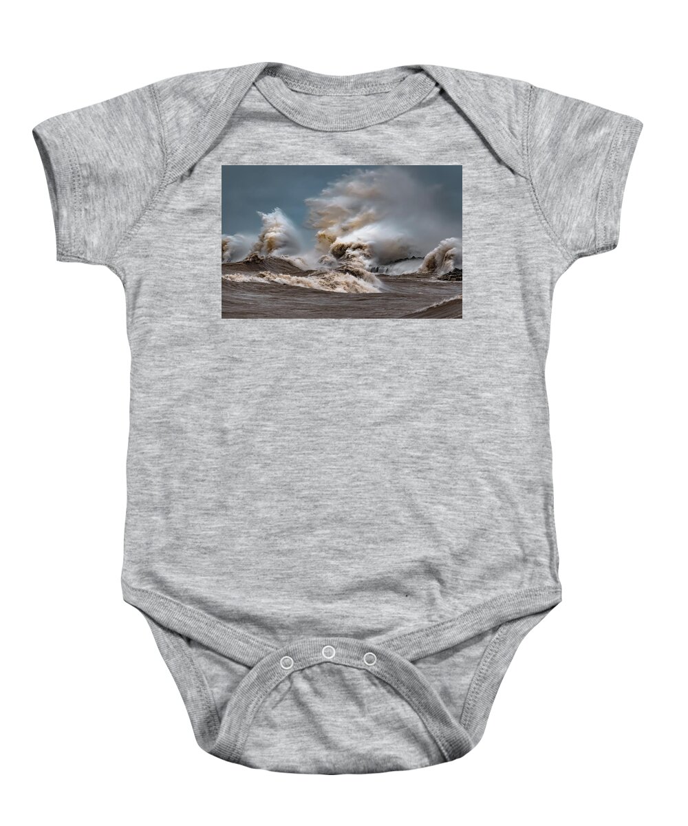 Lake Michigan Baby Onesie featuring the photograph Power by Brad Bellisle