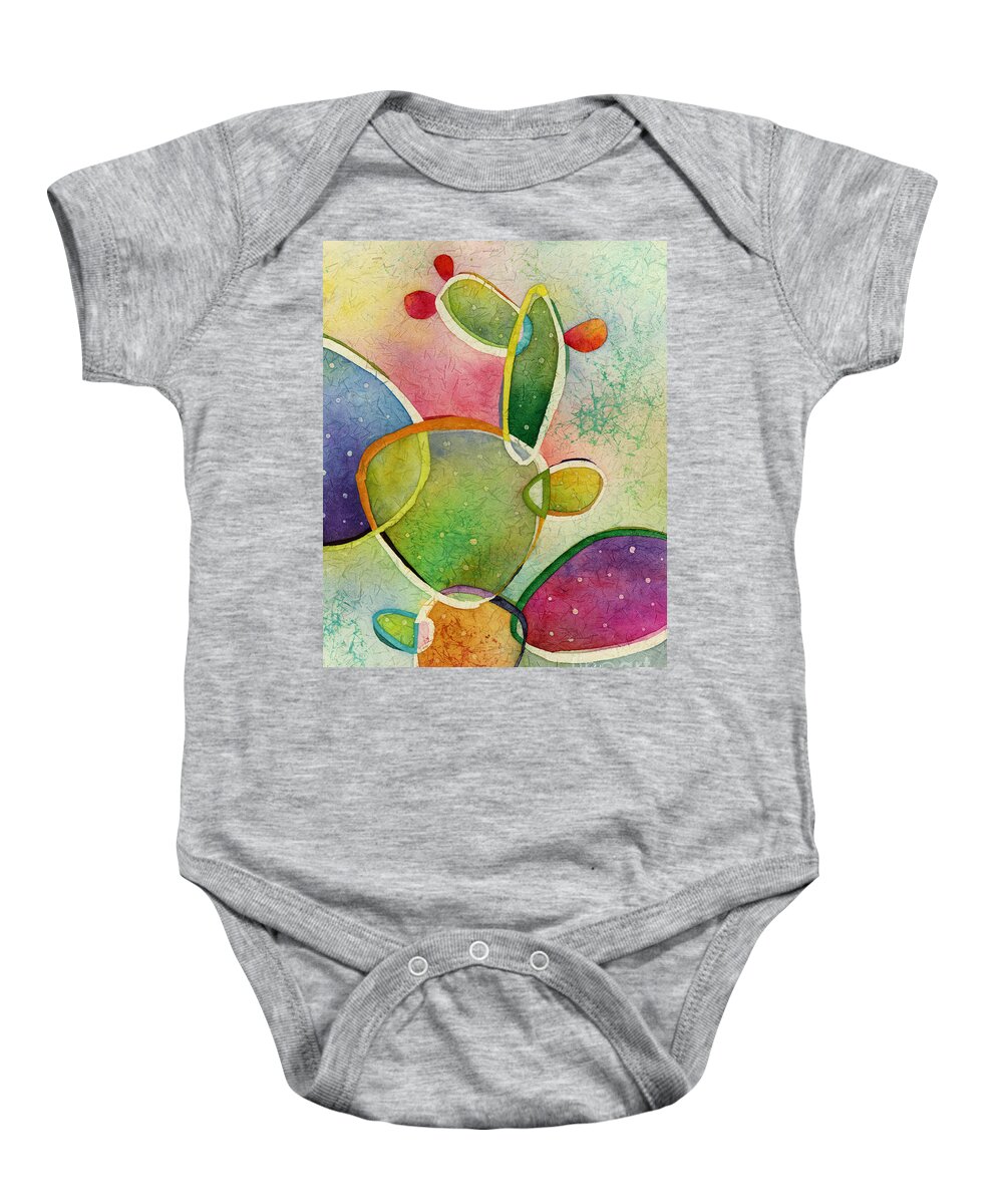 Cactus Baby Onesie featuring the painting Prickly Pizazz 2 by Hailey E Herrera
