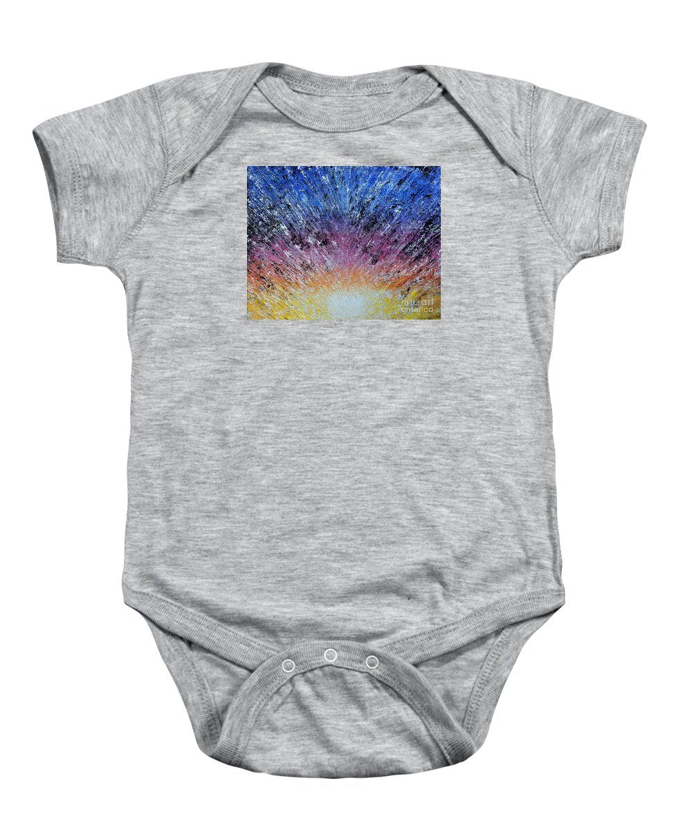 Music Baby Onesie featuring the painting Pride And Joy by Alys Caviness-Gober