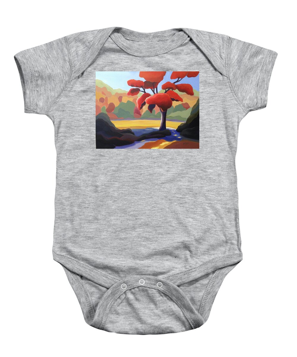 Group Of Seven Baby Onesie featuring the painting Prima Donna by Barbel Smith
