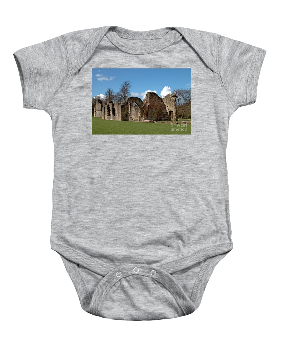 Landscape Baby Onesie featuring the photograph Priory Ruins by Baggieoldboy