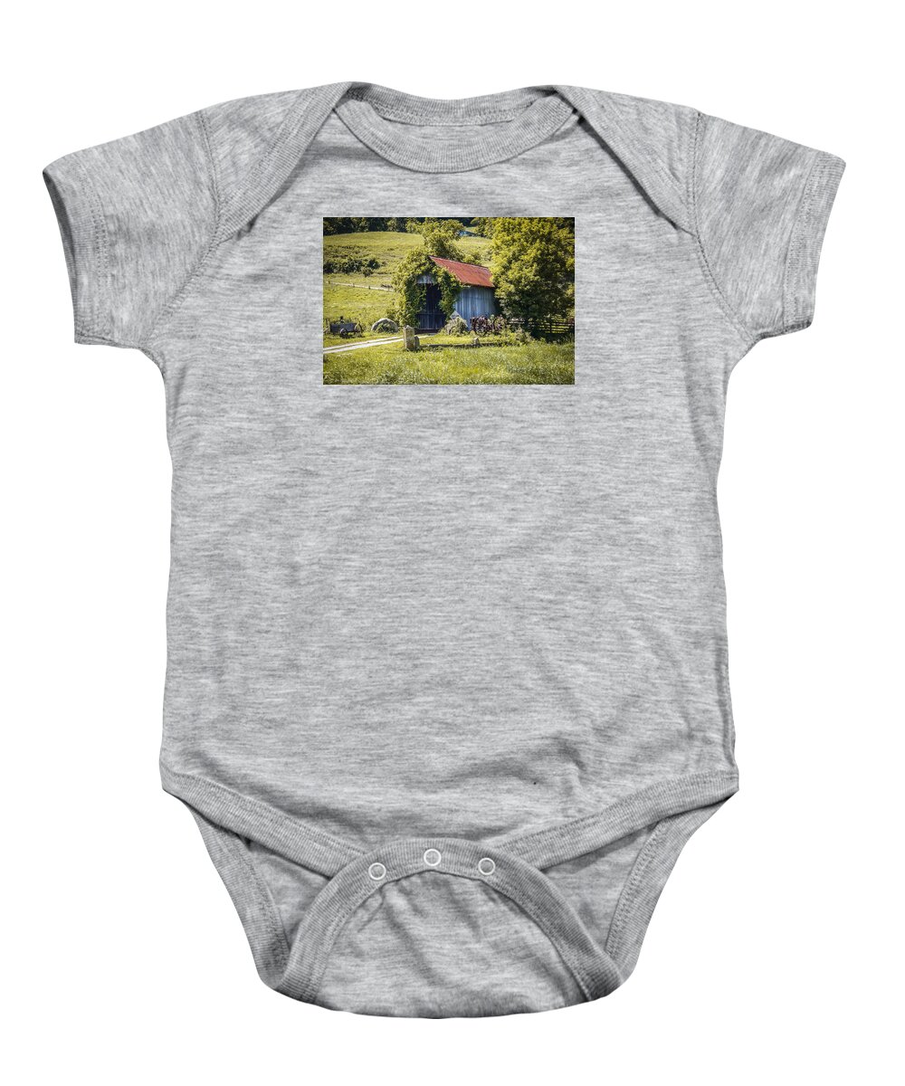 America Baby Onesie featuring the photograph Private Covered Bridge by Jack R Perry