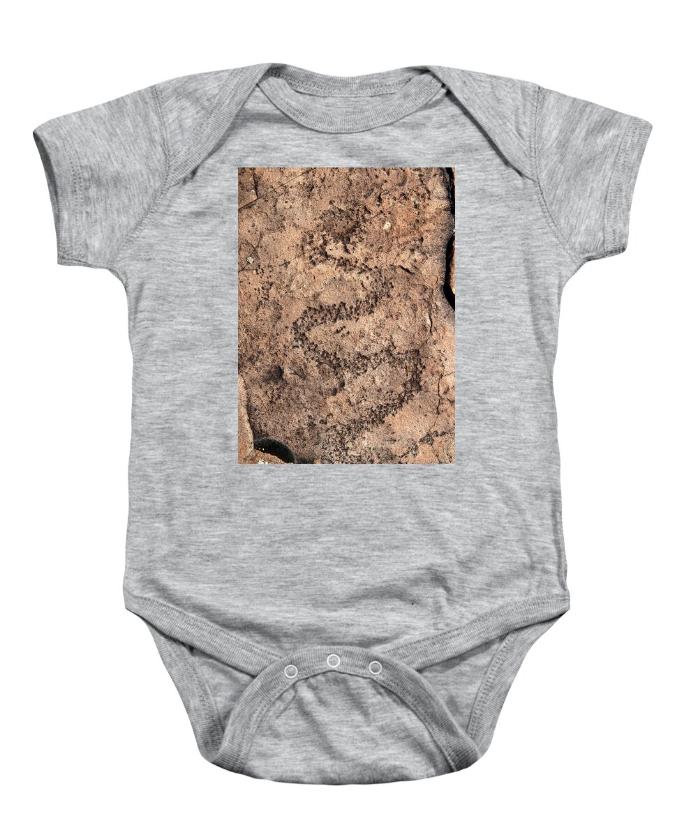 Utah Baby Onesie featuring the photograph Provo Canyon Petroglyph BP1_0764 by Brett Pelletier