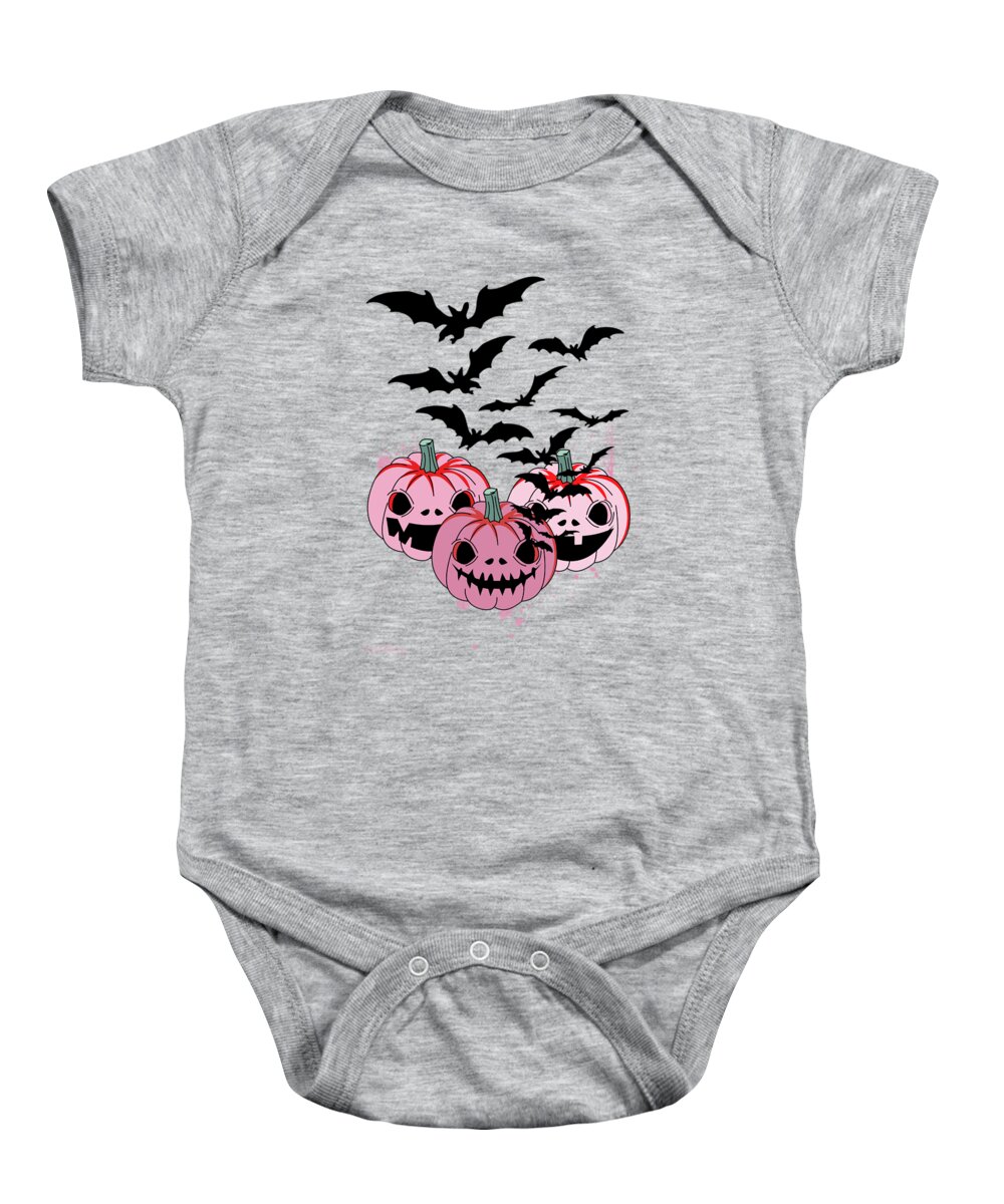 Pattern Baby Onesie featuring the painting Pumpkin by Mark Ashkenazi