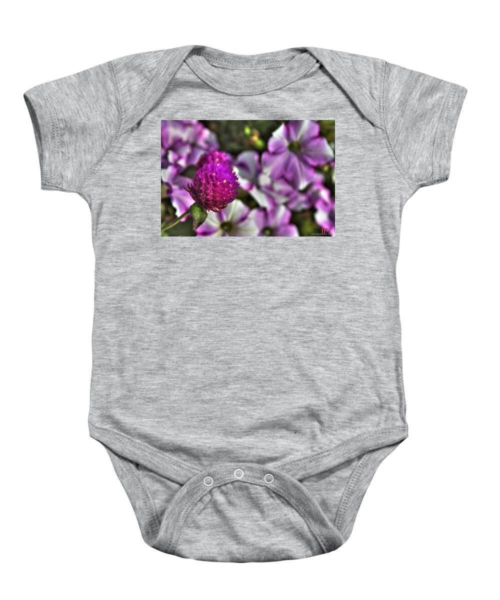 Buffalo Baby Onesie featuring the photograph Purple Study by Michael Frank Jr