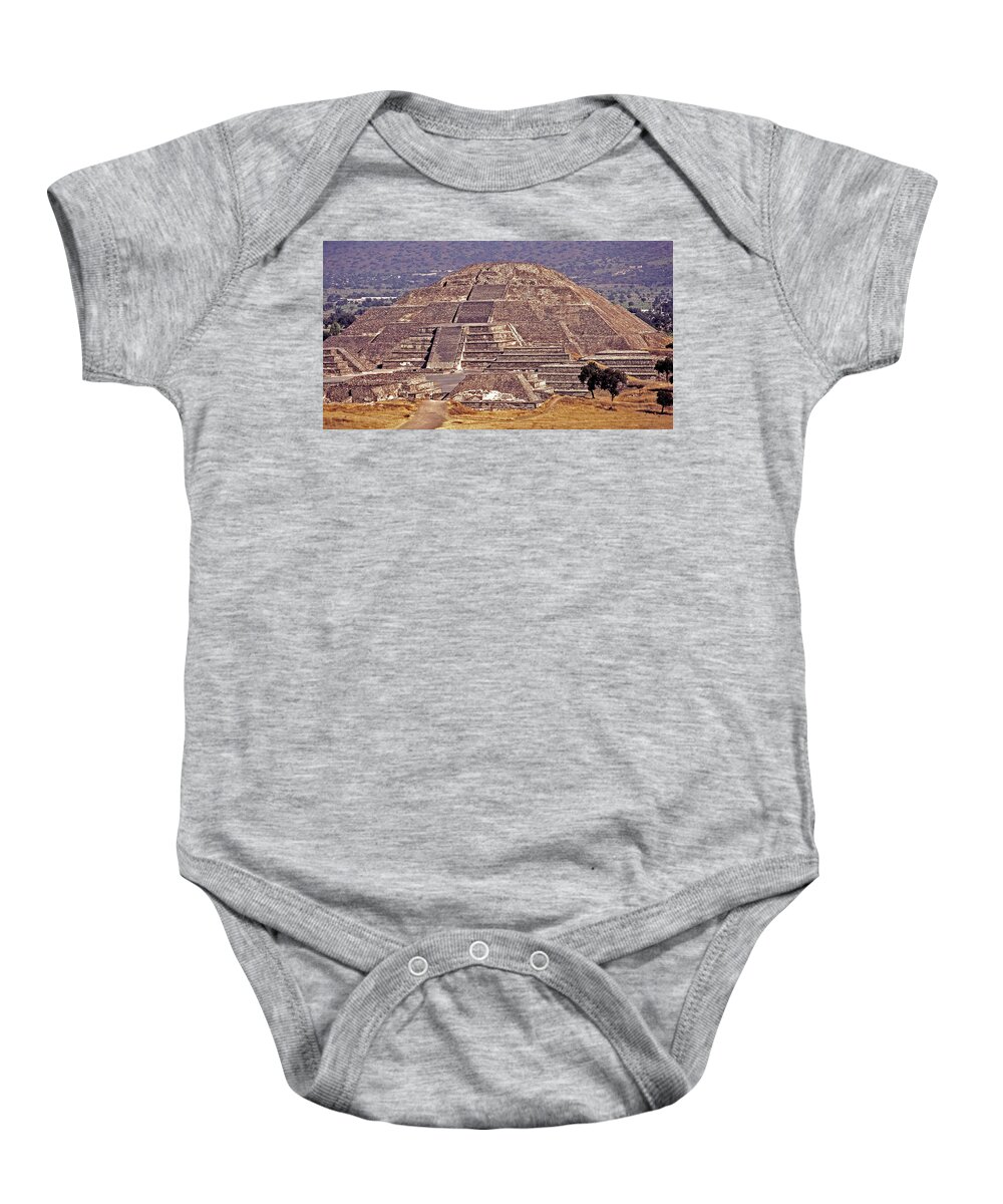 Central America Baby Onesie featuring the photograph Pyramid of the Sun - Teotihuacan by Juergen Weiss