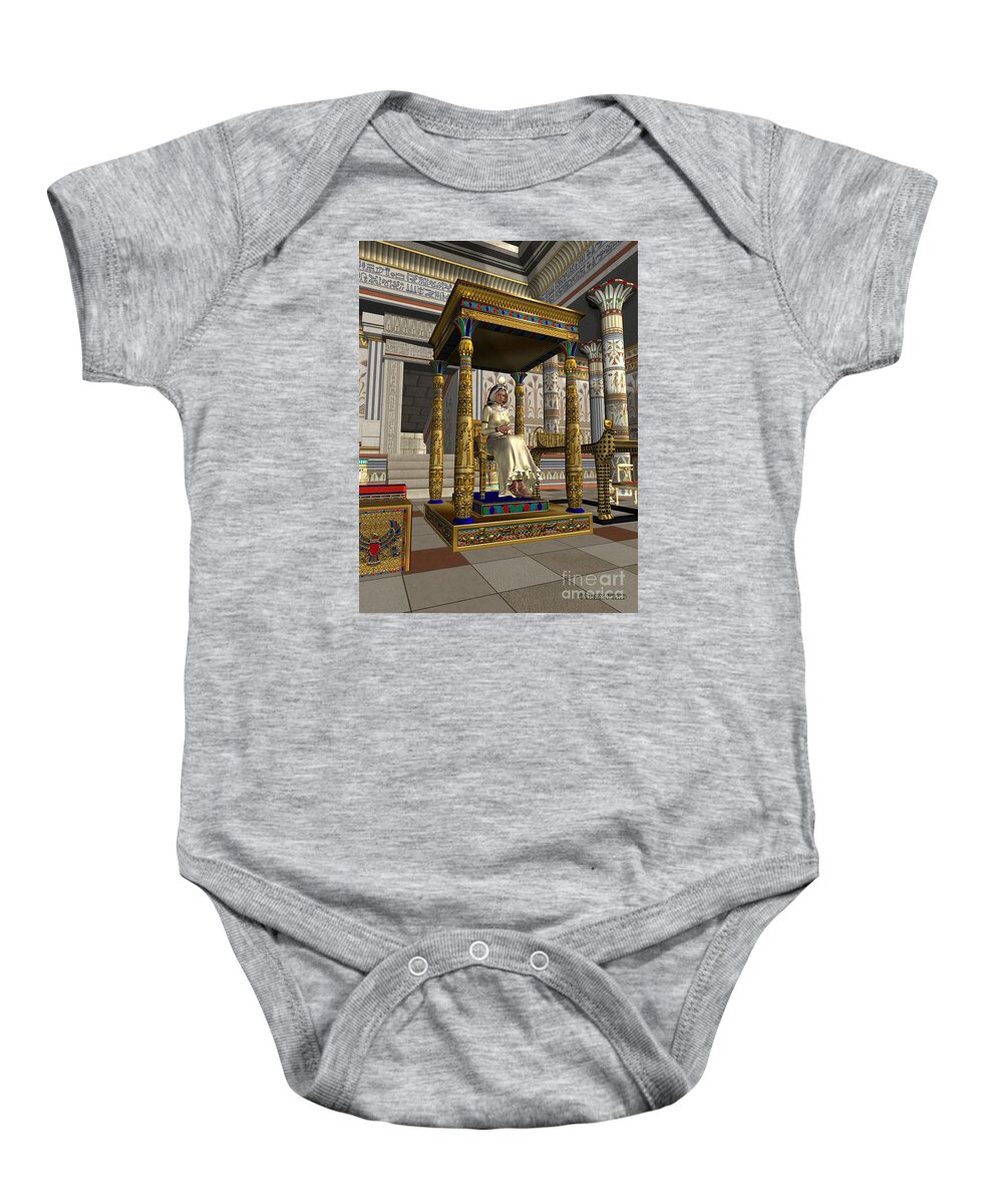 Old Kingdom Baby Onesie featuring the painting Queen's Throne by Corey Ford