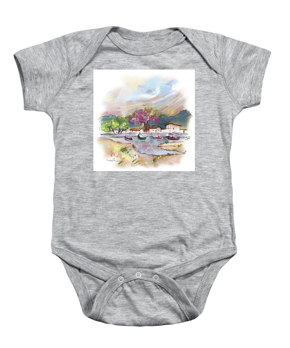 Travel Baby Onesie featuring the painting Quiberon Peninsula 09 by Miki De Goodaboom