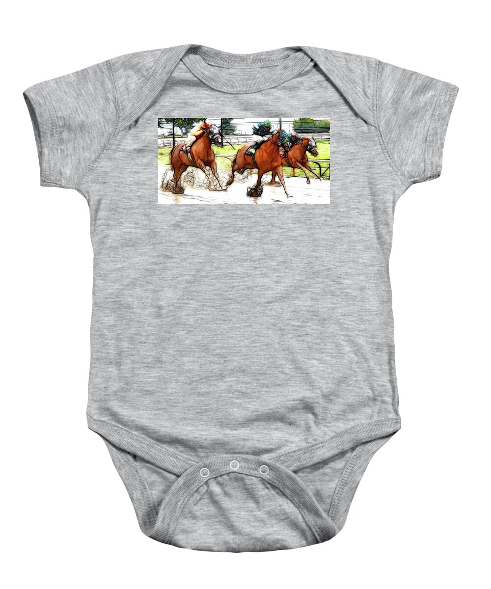 Jockey Baby Onesie featuring the photograph Racetrack Dreams 9 by Bob Christopher