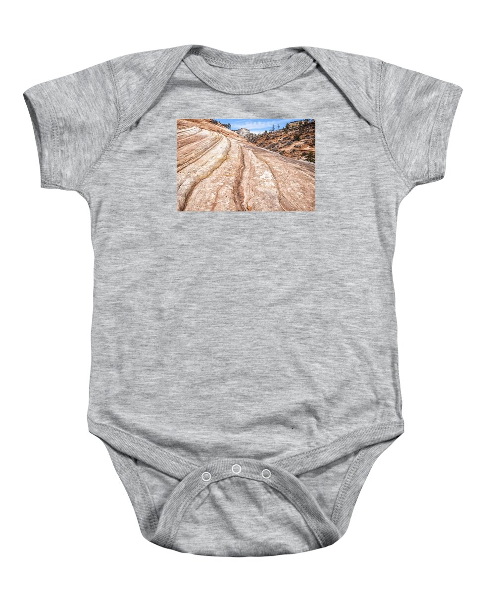 Crystal Yingling Baby Onesie featuring the photograph Rain Worn by Ghostwinds Photography