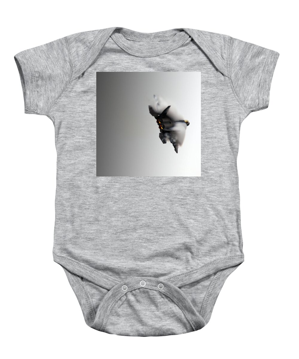 F-22 Baby Onesie featuring the photograph Raptor by Ang El
