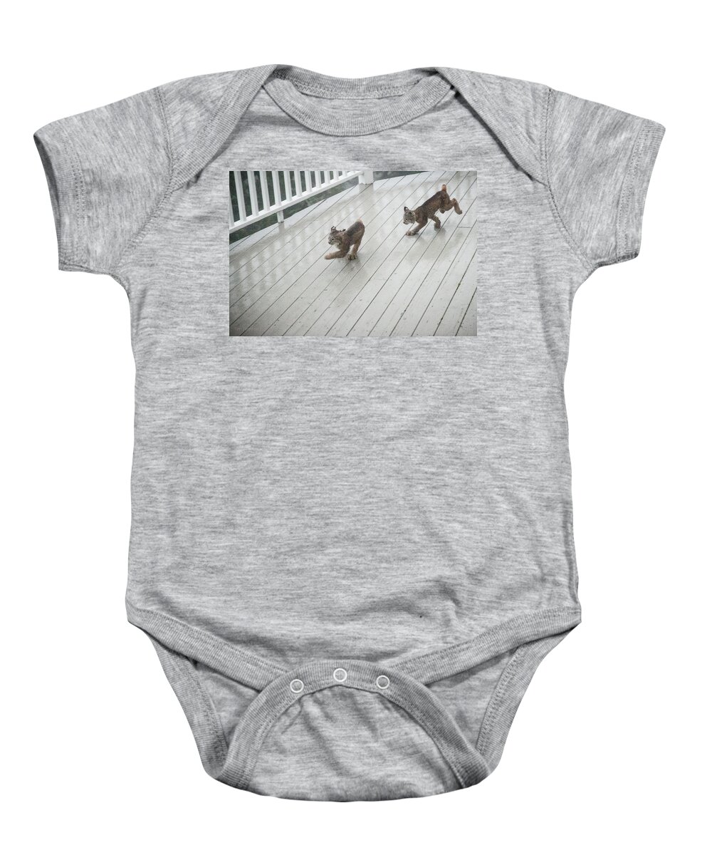 Lynx Baby Onesie featuring the photograph Alaska Alarm Clock by Tim Newton