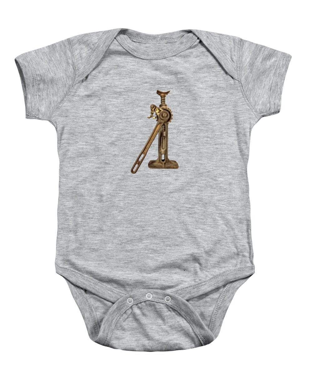 Antique Baby Onesie featuring the photograph Ratchet and Screw Jack I by YoPedro