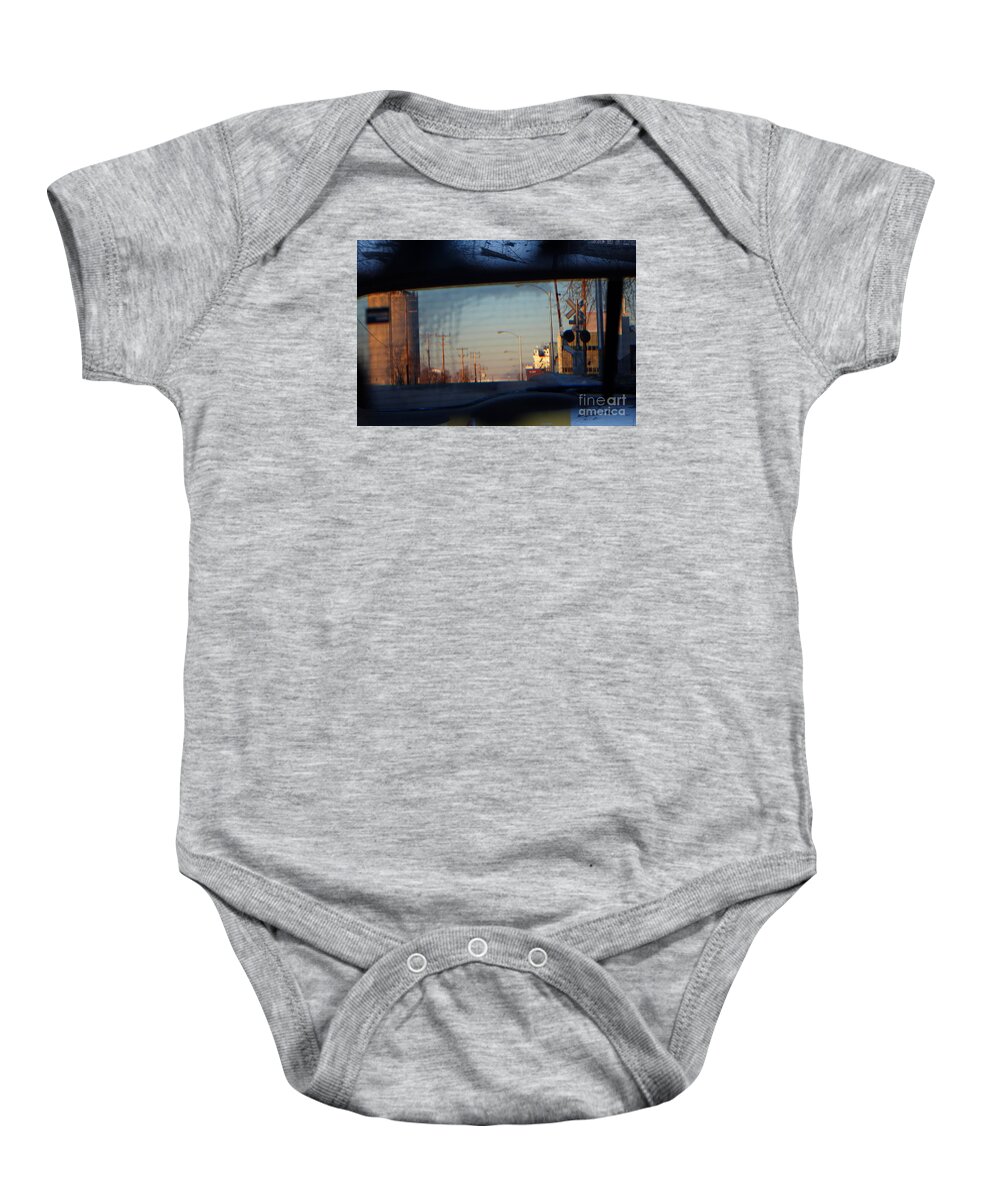 Milwaukee Baby Onesie featuring the digital art Rear View 2 - The Places I have Been by David Blank