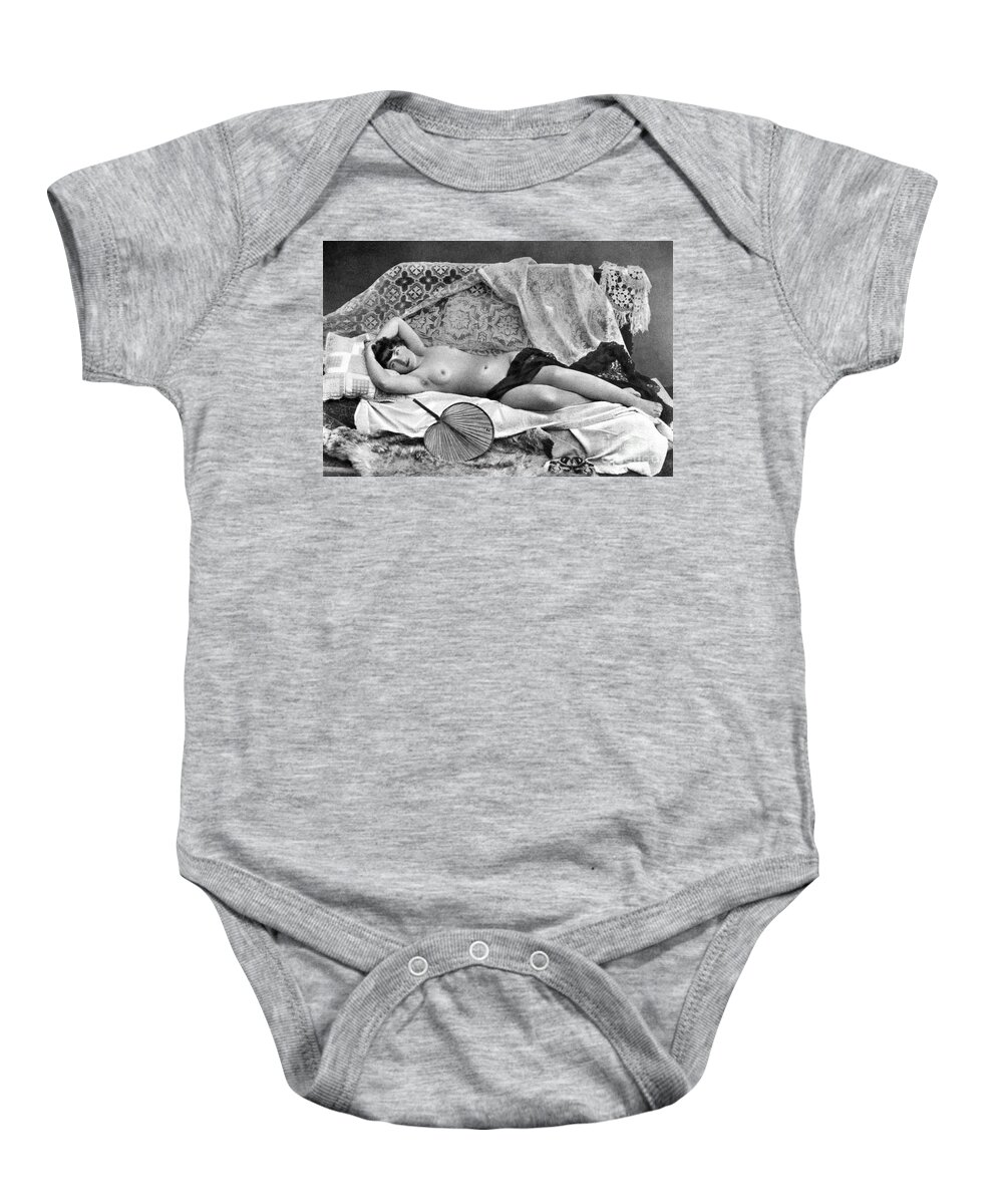  Baby Onesie featuring the painting RECLINING NUDE, c1890 by Granger