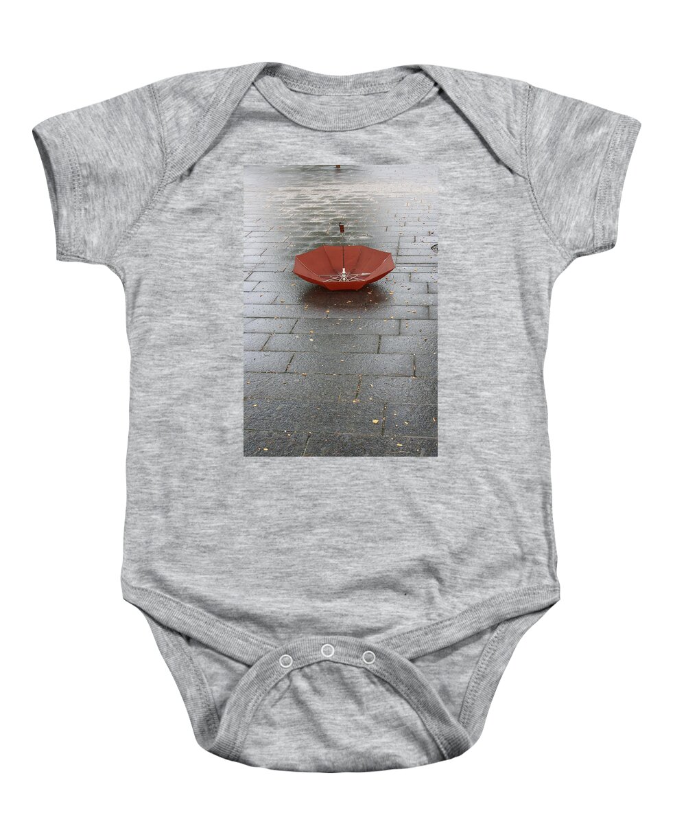 Unbrella Baby Onesie featuring the photograph Red One by Julie Lueders 
