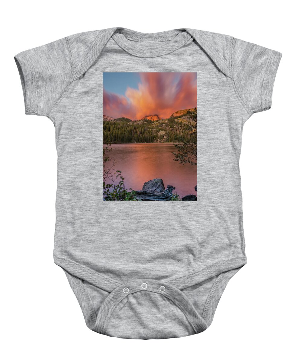 Landscape Photography Baby Onesie featuring the photograph Red Sunrise by Greg Wyatt