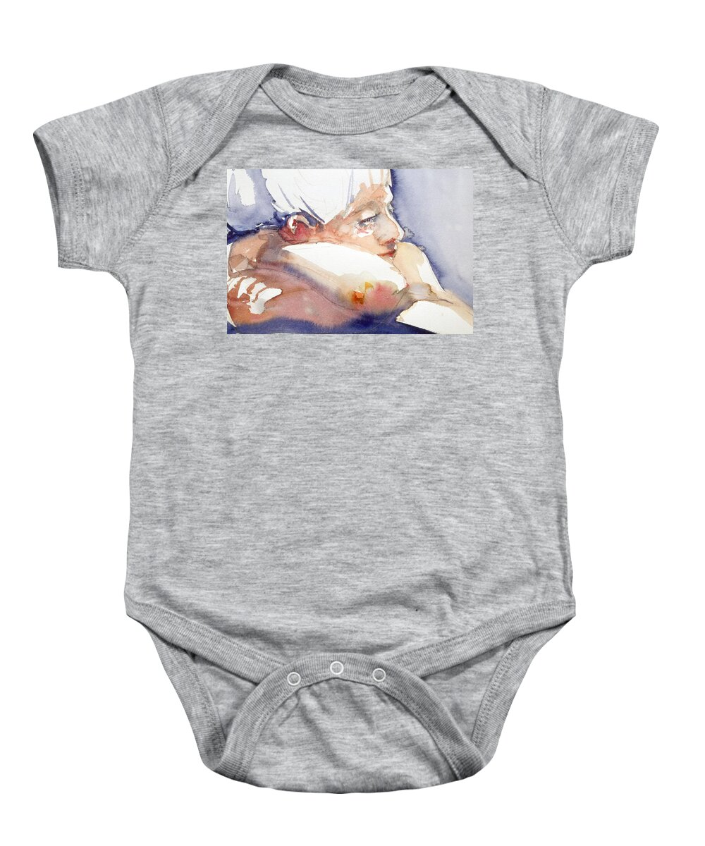 Close-up Baby Onesie featuring the painting Reflection by Barbara Pease