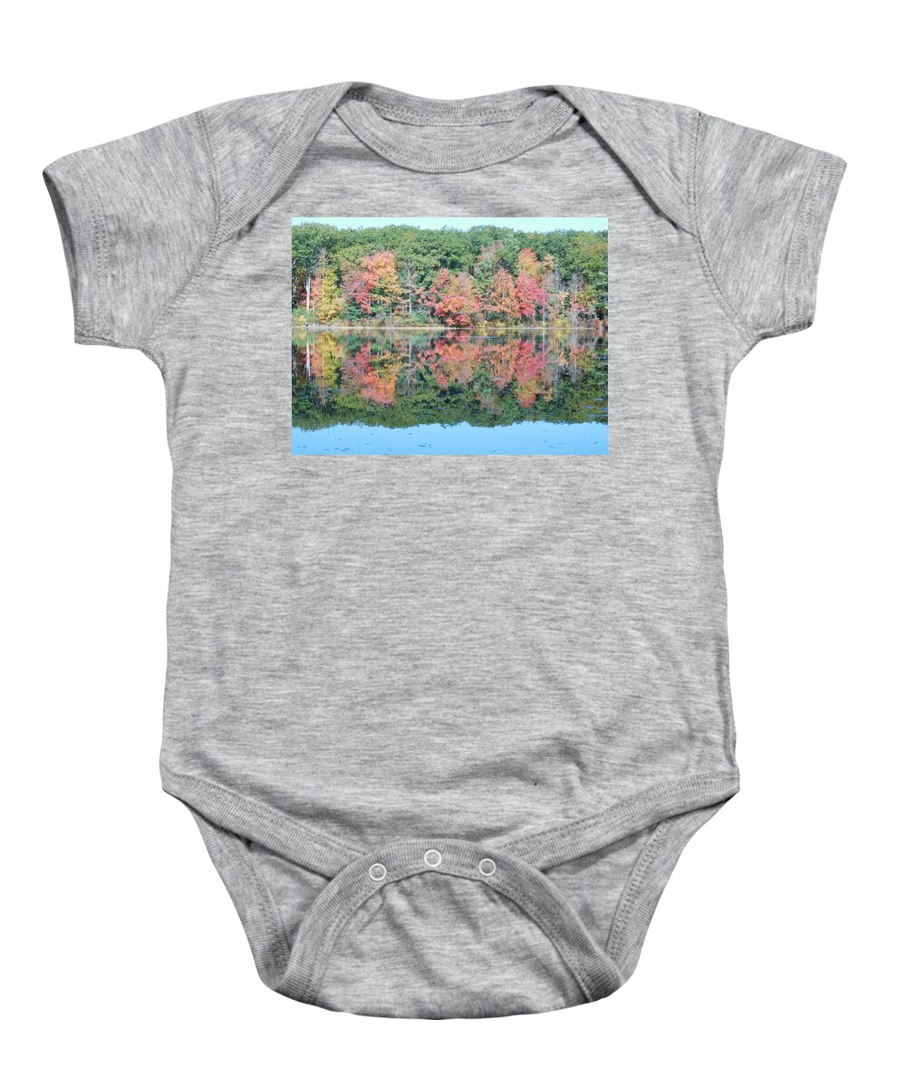 Eames Pond Baby Onesie featuring the photograph Reflections by Catherine Gagne