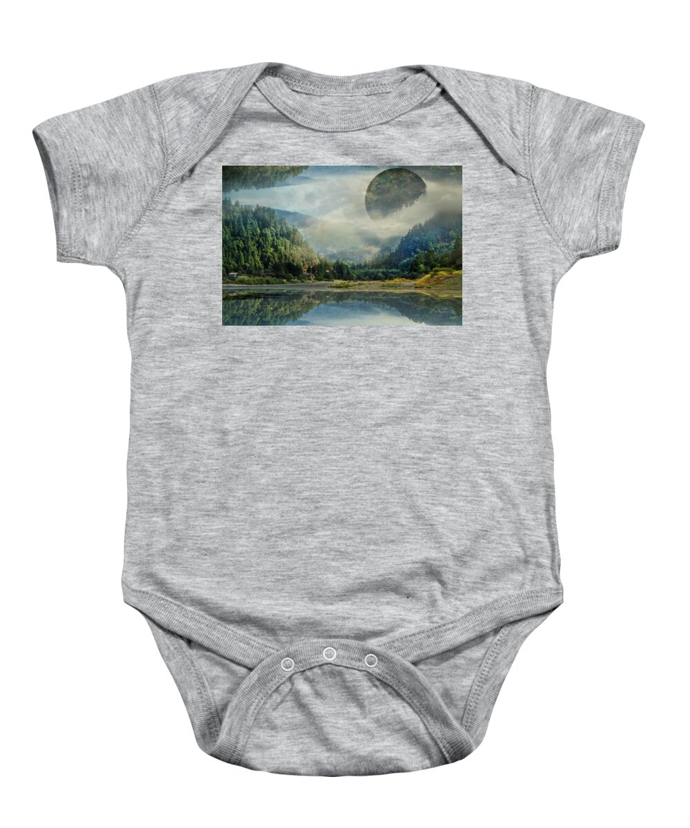 Appalachia Baby Onesie featuring the photograph Reflections Up and Down by Debra and Dave Vanderlaan