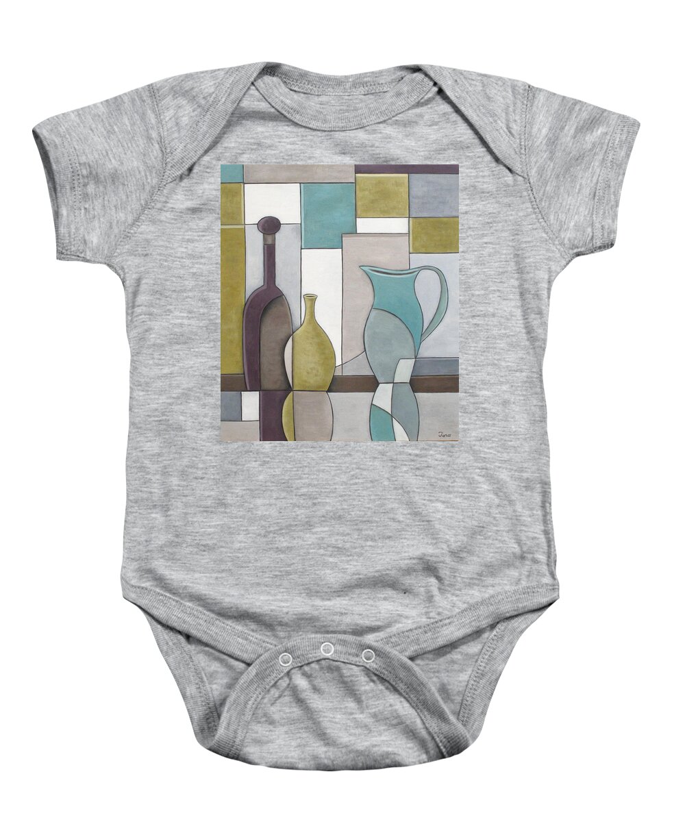 Still Life Baby Onesie featuring the painting Reflectivity by Trish Toro