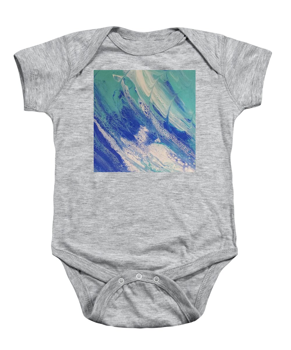 Acrylics Baby Onesie featuring the painting Riding the Wave by Betsy Carlson Cross