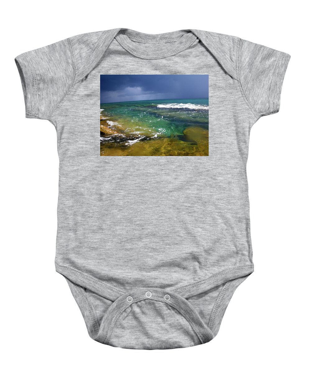  Baby Onesie featuring the photograph Rincon Puerto Rico 2013 by Leizel Grant