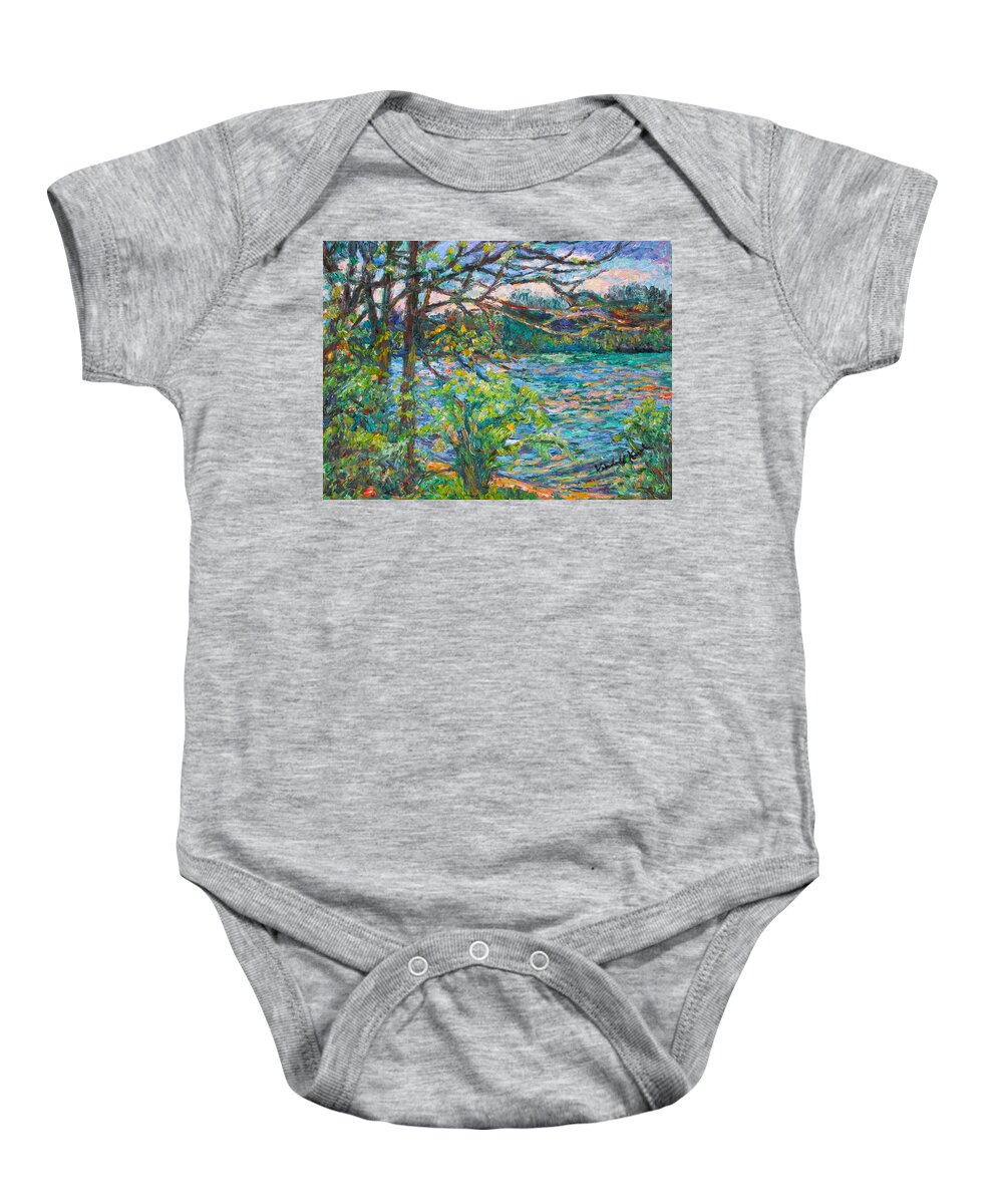 Rivers Baby Onesie featuring the painting Riverview Spring by Kendall Kessler