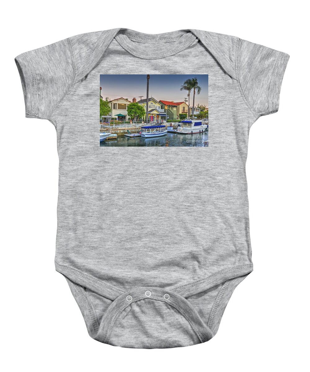 Naples Canals Baby Onesie featuring the photograph Rivo Alto Canal Boats by David Zanzinger